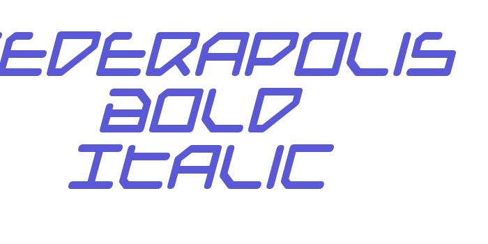 Federapolis Bold Italic Font Download