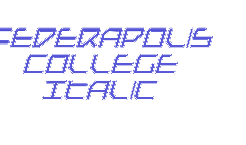 Federapolis College Italic Font