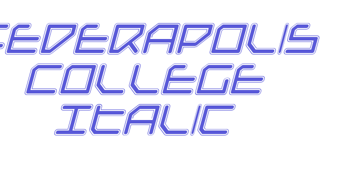 Federapolis College Italic Font Download