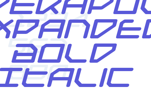 Federapolis Expanded Bold Italic Font