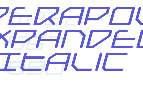 Federapolis Expanded Italic Font