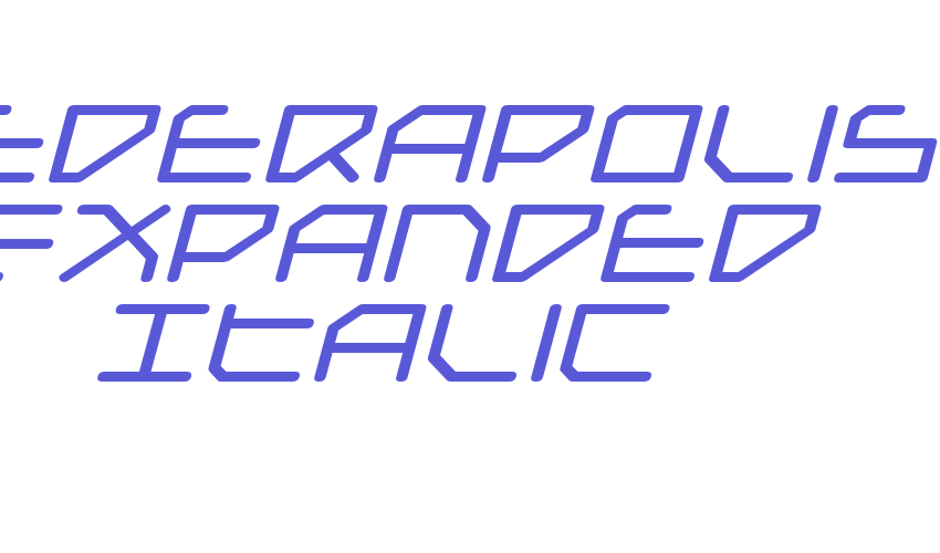 Federapolis Expanded Italic Font