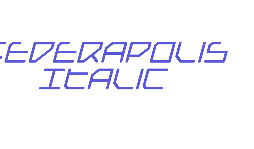 Federapolis Italic Font