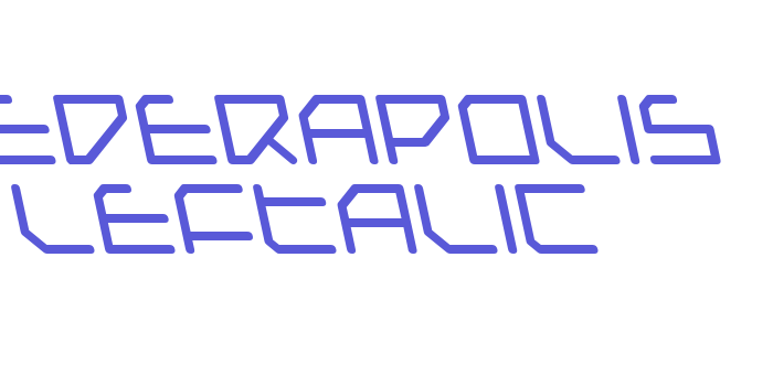 Federapolis Leftalic Font Download