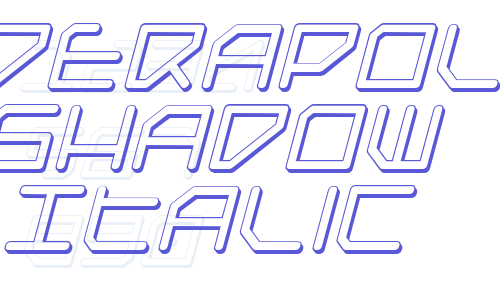 Federapolis Shadow Italic Font