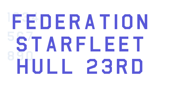 Federation Starfleet Hull 23rd font free