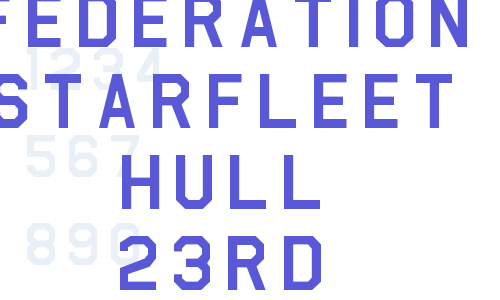 Federation Starfleet Hull 23rd Font Download