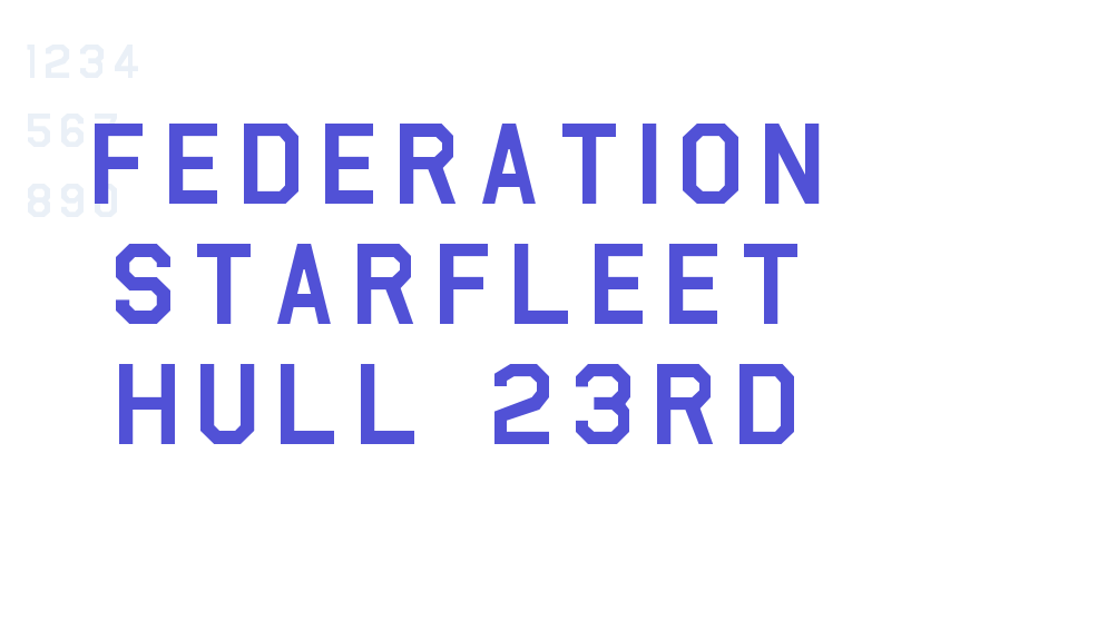 Federation Starfleet Hull 23rd-font-download