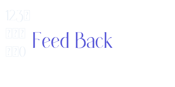 Feed Back font free