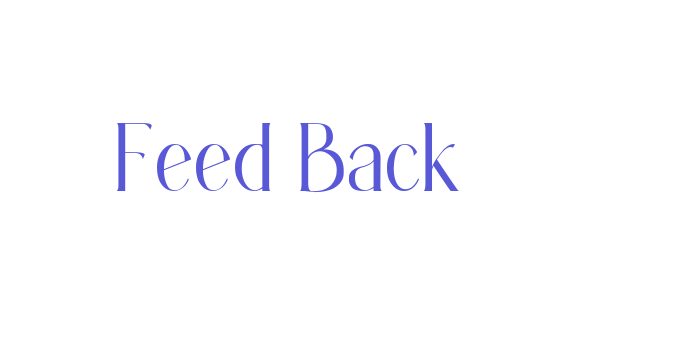 Feed Back Font