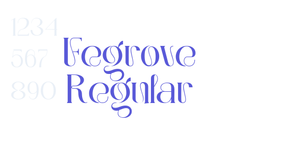 Fegrove Regular font free