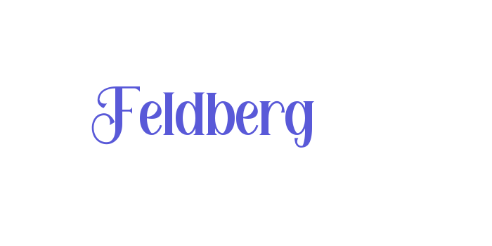 Feldberg Font