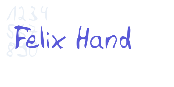 Felix Hand font free