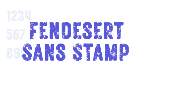 Fendesert Sans Stamp font free