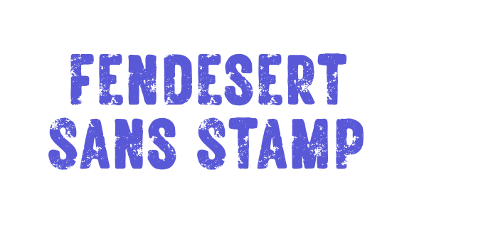 Fendesert Sans Stamp Font