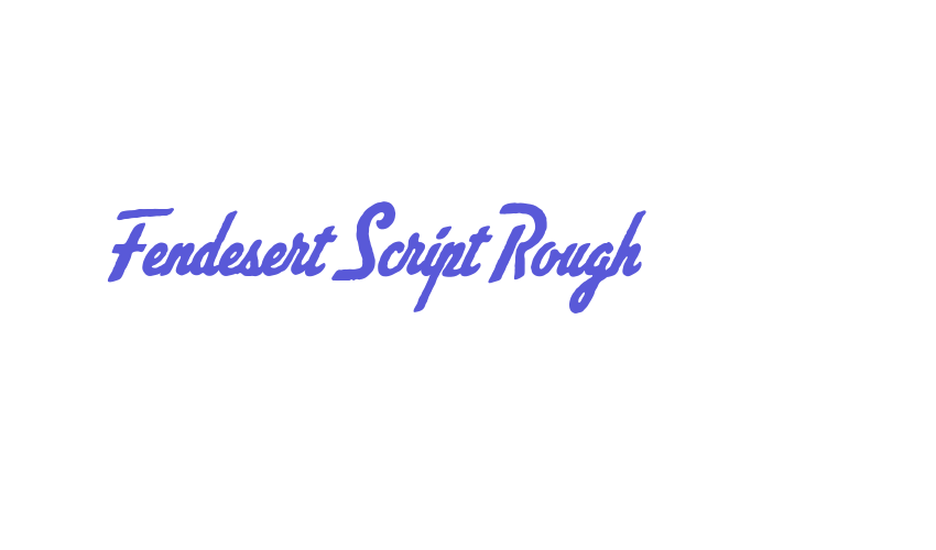 Fendesert Script Rough Font Download