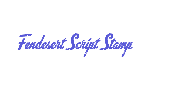 Fendesert Script Stamp Font Download