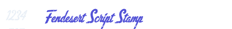 Fendesert Script Stamp-font