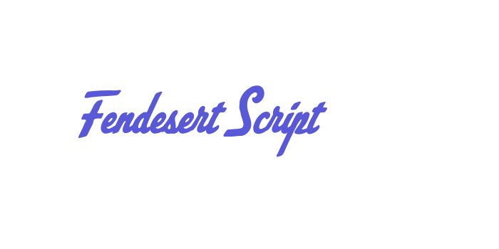 Fendesert Script Font