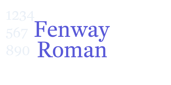 Fenway Roman font free