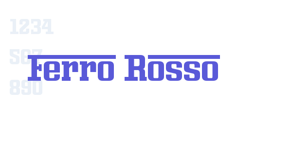 Ferro Rosso font