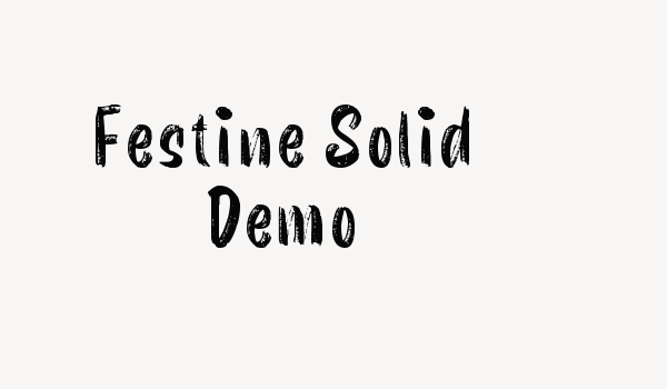 Festine Solid Demo Font