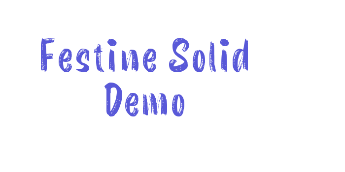 Festine Solid Demo Font