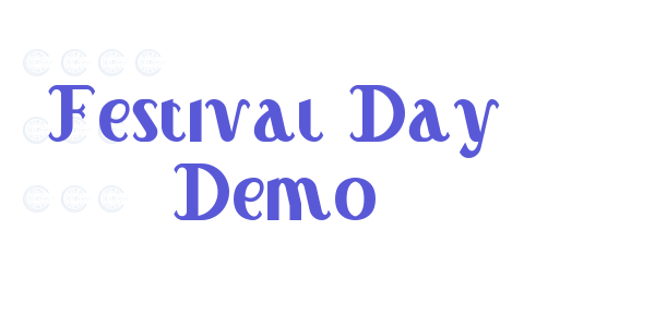 Festival Day Demo font free