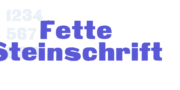 Fette Steinschrift font free