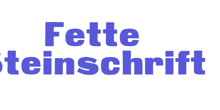 Fette Steinschrift Font