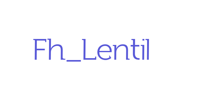 Fh_Lentil Font Download