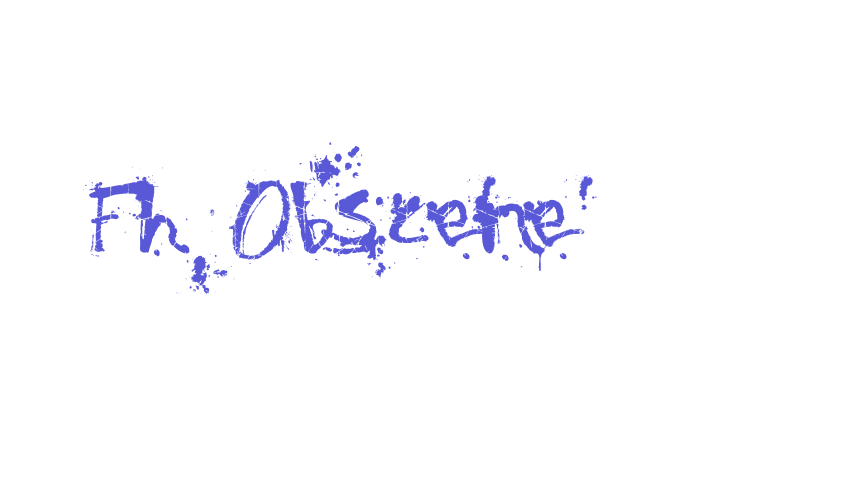 Fh_Obscene Font