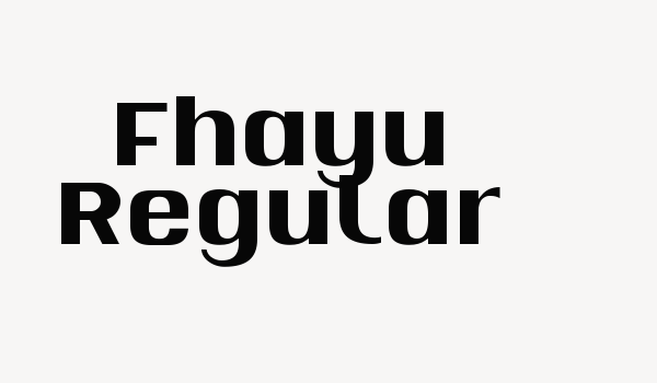 Fhayu Regular Font