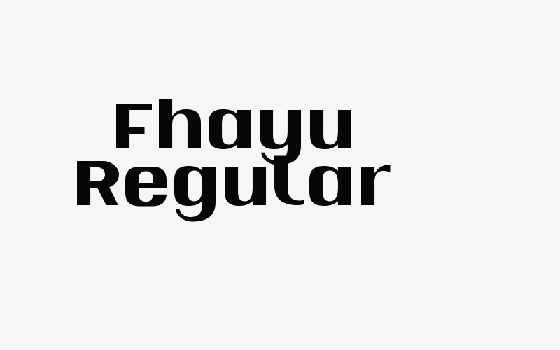 Fhayu Regular Font