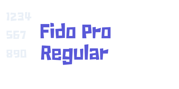 Fido Pro Regular font free