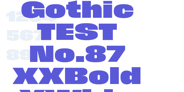 Field Gothic TEST No.87 XXBold XWide font