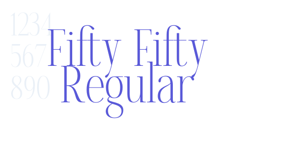 Fifty Fifty Regular font free