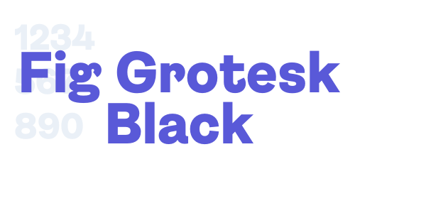 Fig Grotesk Black font free