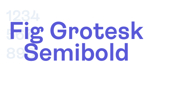 Fig Grotesk Semibold font free