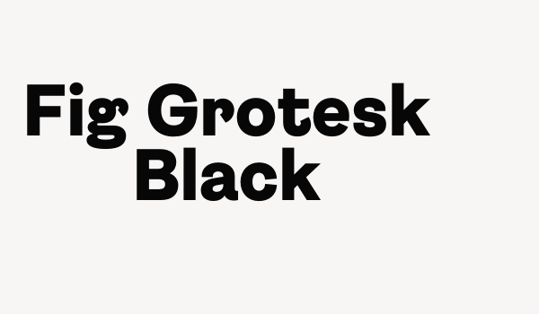 Fig Grotesk Black Font