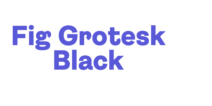 Fig Grotesk Black Font Download