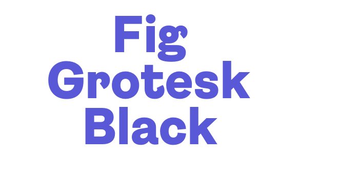 Fig Grotesk Black Font