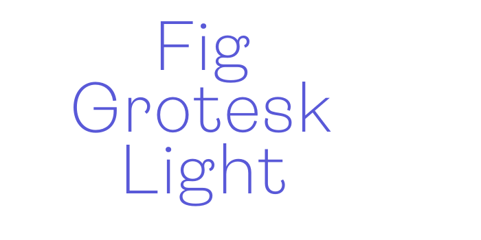 Fig Grotesk Light Font