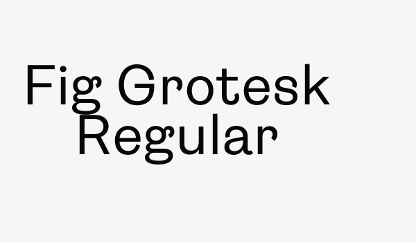 Fig Grotesk Regular Font