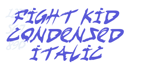 Fight Kid Condensed Italic font free