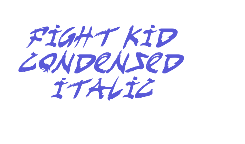 Fight Kid Condensed Italic Font