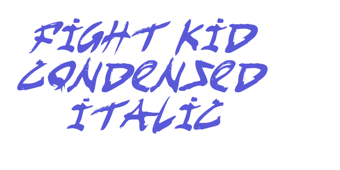 Fight Kid Condensed Italic Font Download