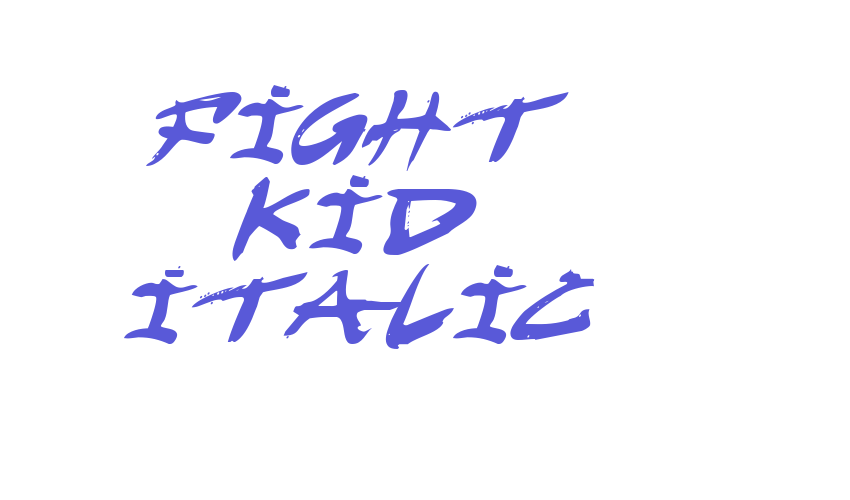 Fight Kid Italic Font