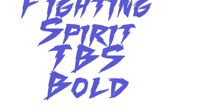 Fighting Spirit TBS Bold Font