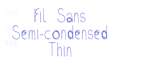 Fil Sans Semi-condensed Thin font